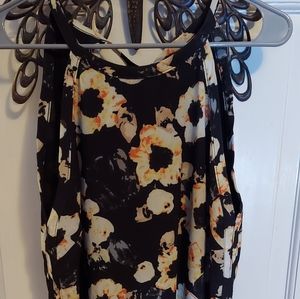 Watercolor floral blouse